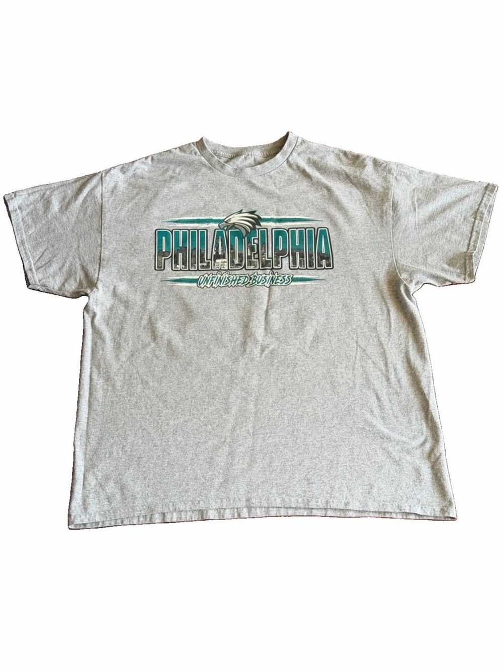 Philadelphia Eagles Gray Graphic Crewneck T-Shirt